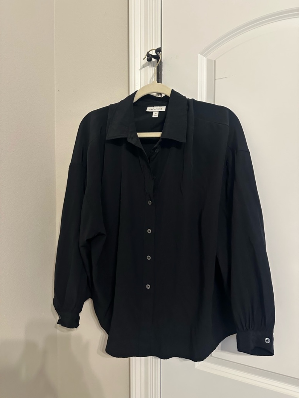 Prologue Black Collared Button Shirt